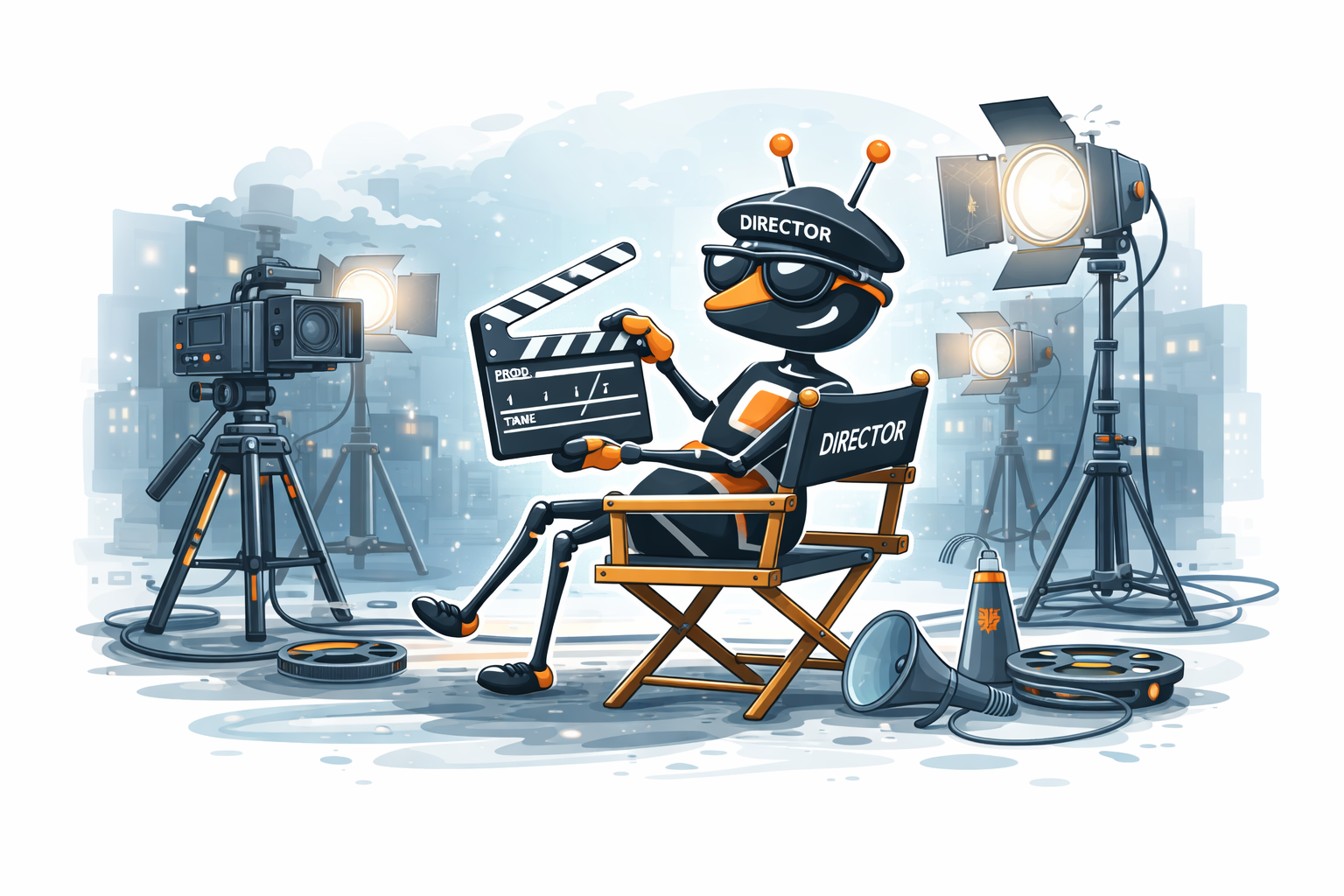 Ant as a director on a set